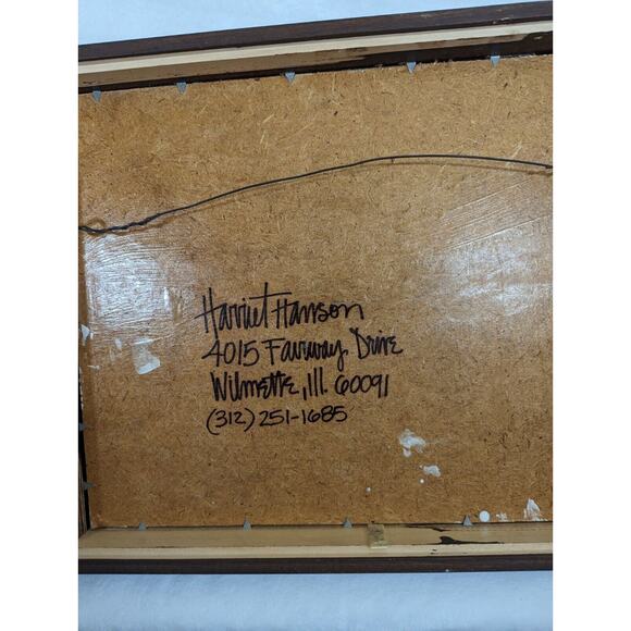 Harriet Hanson Mixed Media Artist 1970's 15" X 12" Chicago Artist See Photos - Picture 9 of 12